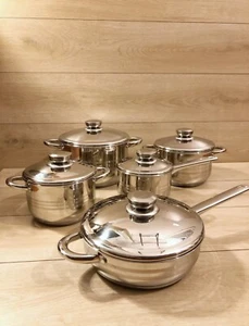 Batteria Di Pentole 12 Pezzi Bavaria Acciaio Inox Induzione Con Coperchi - Foto 1 di 11