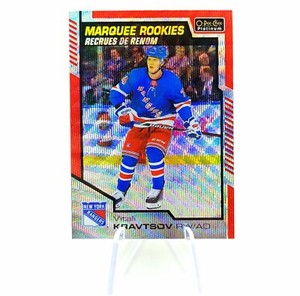 2020-21 O Pee Chee Platinum Vitaly Kravtsov Rookie Red Surge Refractor Rangers