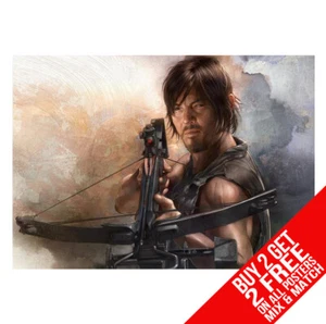 THE WALKING DEAD BB5 DARYL DIXON POSTER PRINT A4 A3 SIZE - BUY 2 GET ANY 2 FREE - Picture 1 of 1