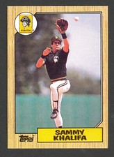 SAMMY KHALIFA - 1987 TOPPS BASEBALL - CARD #164 - PITTSBURGH PIRATES