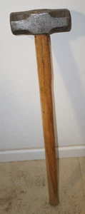Vintage 7 lb double faced Sledge Hammer Strong Steel 3.8 kg 75cm Hickory - Picture 1 of 10