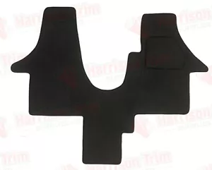 Black great quality carpet van mat to fit VW T5/T6 SINGLE passenger seat - Picture 1 of 2