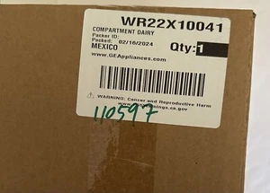 GE OEM Refrigerator Part Number WR22X10041 COMPARTMENT DAIRY NEW - Picture 1 of 6