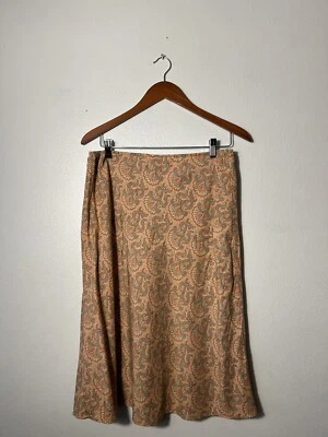 New York & Co Womens Boho Peasant M 100% Silk Skirt Lined - Image 1 of 4