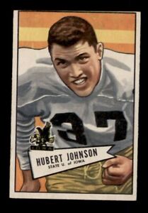 1952 BOWMAN SMALL #108 HUBERT JOHNSTON ROOKIE RC WASHINGTON REDSKINS