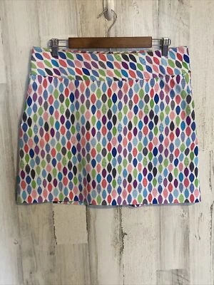 Saia atlética Cutter & Buck DryTec com shorts tamanho 10 bolsos colorida geo - Imagem 1 de 4