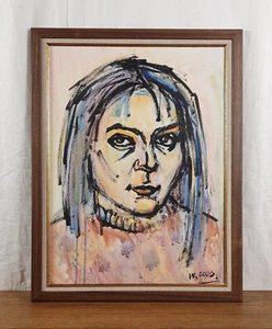 Frauenportrait, Original Mischtechnik Gemälde, ukrainischer Künstler Kurilko - Bild 1 von 10
