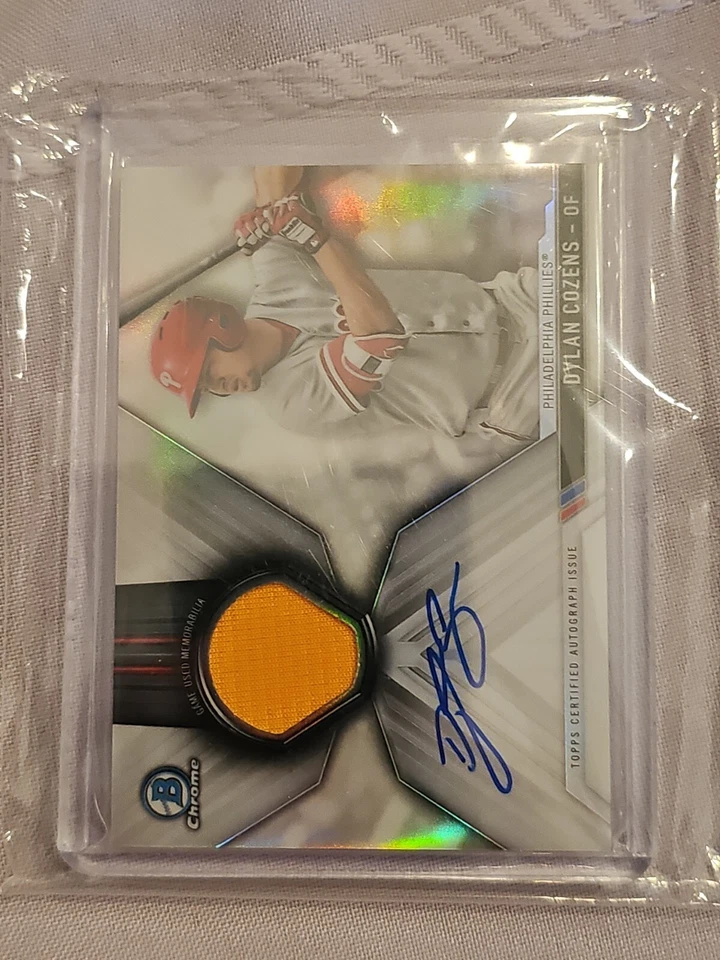 2017 Bowman Chrome Chrome Auto Relics /150 Dylan Cozens #CAR-DC Auto - Image 1 of 2