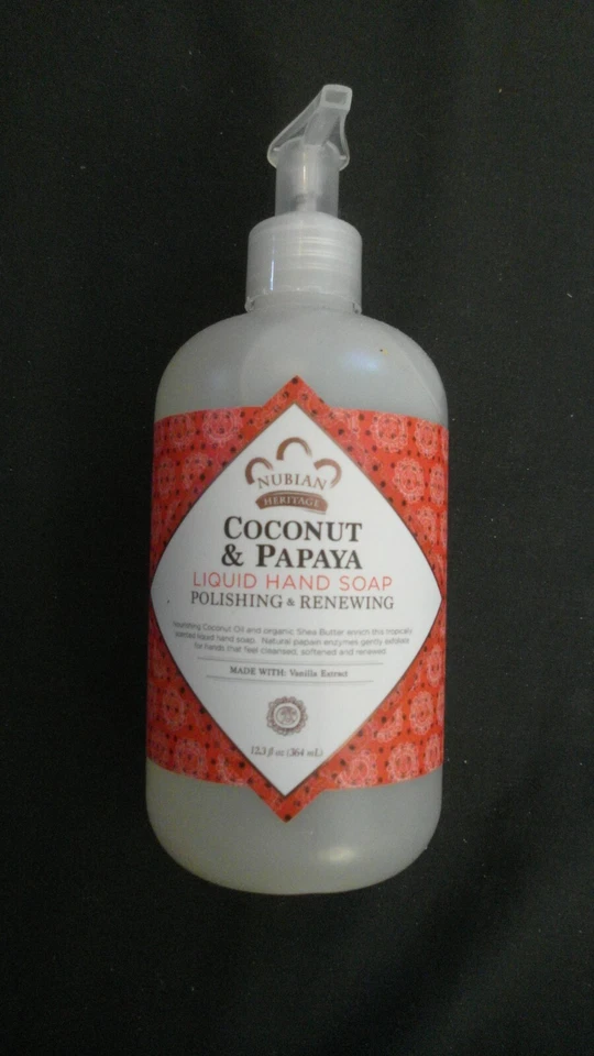 Nubian Heritage Coconut & Papaya Liquid Hand Soap Polishing & Renewing 12.3 Oz - Image 1 of 1