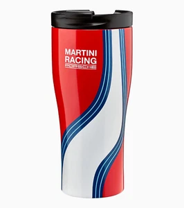 Original Porsche Lifestyle "Thermobecher – MARTINI RACING®" Edelstahl-Becher - Bild 1 von 3