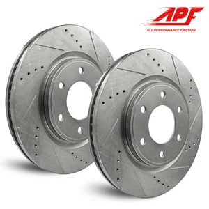 Rear Zinc Drill/Slot Brake Rotors for GMC Sierra 1500 2001-2007 - Picture 1 of 7