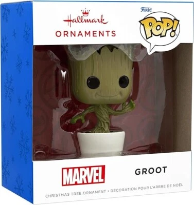 Hallmark Marvel Guardianes de la Galaxia Groot Funko POP! Adorno de Navidad Foto 1 de 3