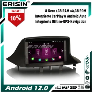 8-Kern 64GB Android 13 Autoradio GPS Für Renault Megane Ⅲ Fluence CarPlay DAB+BT - Bild 1 von 22