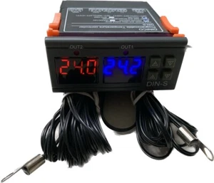 Temperature Controller Thermostat Water Heater Solar Panel Pump 2 Sensors T2-T1 - Picture 1 of 2