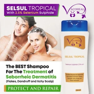  Selsul Tropical 2.5% Selenium Sulphide, Seborrheic Dermatitis Dandruff Shampoo  - Picture 1 of 4