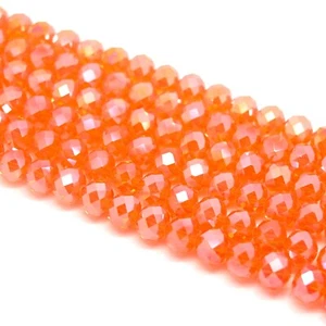 FACETED RONDELLE CRYSTAL GLASS BEADS LUSTRE 4MM,6MM,8MM,10MM - PICK COLOUR - Picture 1 of 28