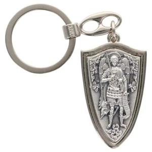 SAINT MICHEL BOUCLIER PORTE CLES GRAVE RECTO VERSO - Imagen 1 de 3