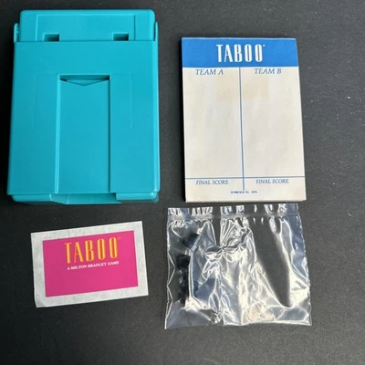1989 Taboo Game Score Pad Card Holder Replacement Part MB Vintage Teal - Image 1 of 4