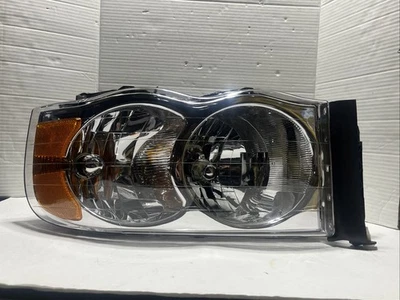 FOR 02-05 DODGE RAM 1500 2500 3500 CHROME HOUSING AMBER CORNER HEADLIGHT LAMPS - Изображение 1 из 4