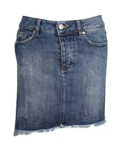 Zadig & Voltaire Distressed Mini Skirt In Cotton Denim Women Blue Xs - Picture 1 of 4