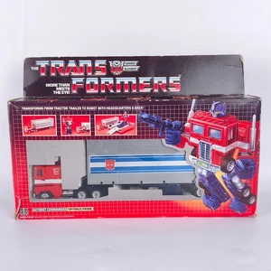 Transformers G1 Optimus Prime Complete TM Box Nice Uncut Vintage Original - Picture 1 of 24
