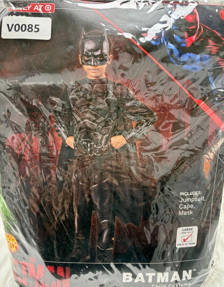 Disfraz de Batman Rubíes Niño, Mono, Capa, Máscara, Talla L (8-1), Nuevo Foto 1 de 4