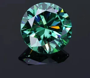 Natural Green Color 1.15 Ct Loose Diamond 6.7mm Round Cut D Grade VVS1 Certified - Picture 1 of 13