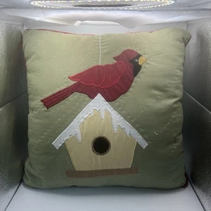 red cardinal bird pillow - Picture 1 of 3
