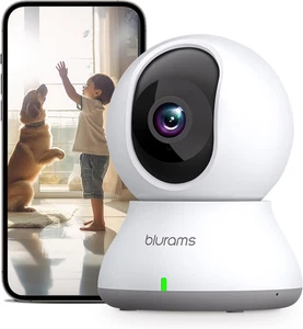 Blurams Telecamera Wi-Fi Interno,2K Videocamera Sorveglianza,Rotazione a 360°,Vi - Foto 1 di 8