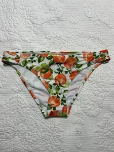 Bikini donna BCBG con linguetta arricciata stampa pesca fondo nuoto alto taglia XL NUOVO CON ETICHETTE #370 - Foto 1 di 7