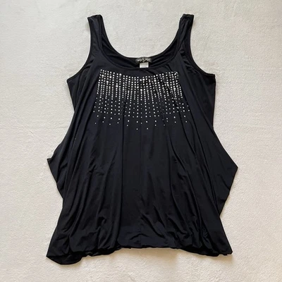 Mini Vestido/Top Bebé Phat Para Mujer Trashy y2k Negro Plata Estrás Talla 1X Foto 1 de 4