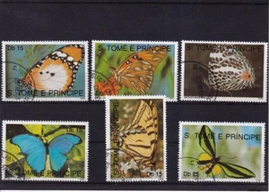 SA38b Sao Tome and Principe 1990 Butterflies used stamps - Picture 1 of 1