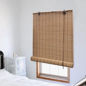 Roller Blind Bamboo Home Window Curtain Shade Cover Privacy Screen Multisize - Picture 1 of 56