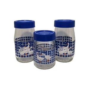 Carlton Glass Set of 3 Vintage 1982 Geese Duck Canisters 1.5L, 1.5L, & 1L - Picture 1 of 9