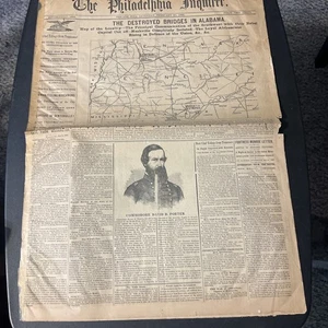 Rare 1862 Civil War Battles Philadelphia Inquirer Newspaper- As Seen - Picture 1 of 9