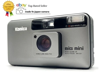 *N MINT w/Strap*Konica BIG mini BM-201 Point & Shoot 35mm Film Camera From JAPAN - Image 1 of 4