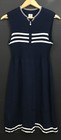 NEW Daily Sports Awara Sleeveless Golf Dress Navy Blue Knit Half-Zip Size XL