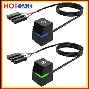Desktop Computer Power Switch On/off Button 2m Extension Cord for pc Motherboard - Bild 1 von 15