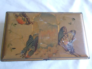 VINTAGE ARTSTYLE CHOCOLATE COMPANY CANDY TIN BUTTERFLIES - Picture 1 of 8