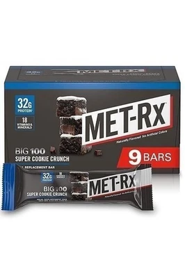 MET-RX BIG 100 BR,Bar Super Cookie Crunch, 3.52 OZ (Pack of 9 Bars) - Image 1 of 4
