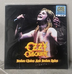 OZZY OSBOURNE RANDY RHOADS "BROKEN CHAINS AND BROKEN RULES" LTD. ED. Clear 2xLP - Picture 1 of 6