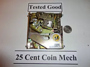 25 Cent Coin Mech For Pinball, & Arcade Games, Clean, Tested, w/4 Mounting Studs - Picture 1 of 7