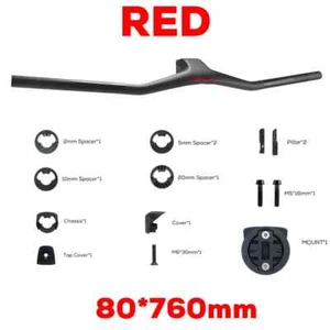 -40° Degree for Frame 740mm Full Carbon Fibre Integrated Cockpit MTB Handlebars - Picture 1 of 44