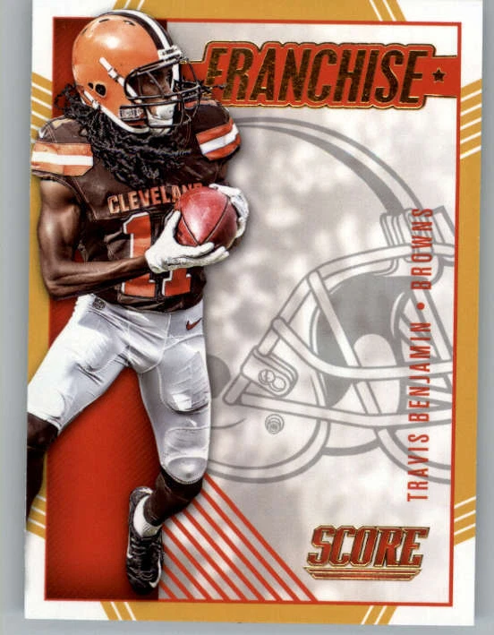 2016 Score Franchise Gold #7 Travis Benjamin (ref 149885) - Image 1 of 2