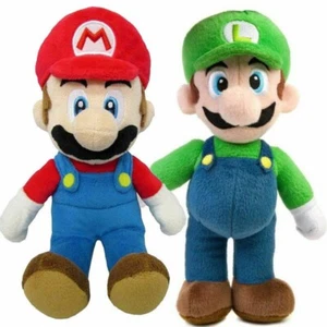 2PCS/set  10" Super Mario Bros Plush Toys Mario Soft Stuffed Doll Kids Birthday - Picture 1 of 7
