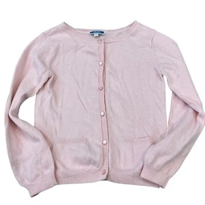 Jacadi Paris Girls Pink Cardigan 6Y 116CM 80% Cotton 20% Wool - Picture 1 of 4