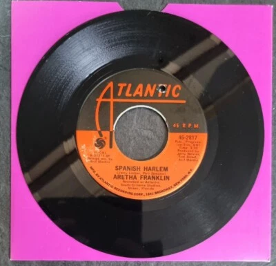 ARETHA FRANKLIN - Spanish Harlem / Lean On Me - EX 7" single US Soul R&B  - Image 1 of 2