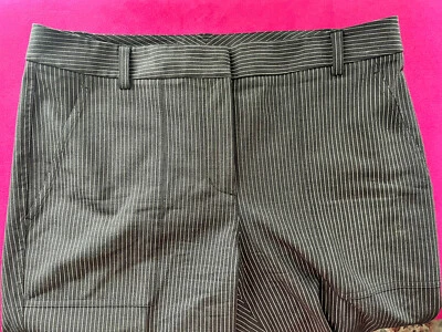 Pantalones pantalones DKNY Couture para mujer negros con rayas plateadas metálicas ¡Fantásticos! S10 Foto 1 de 4