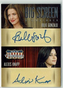 Panini Americana 2015 Dual Auto BC-GK Julie Gonzalo & Alexis Knapp #75/99