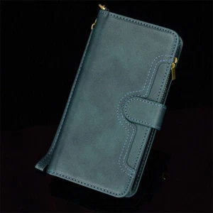 Zipper Card Wallet Strap Leather Flip Stand Phone Case For Nokia G300 G50 XR20 - Picture 1 of 62